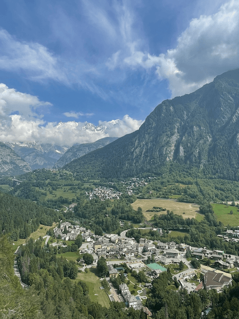 Panorama dall'Orrido di Pre St. Didier